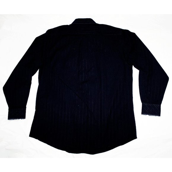 Jhane Barnes Slim Fit Mens Long Sleeve Button Front Striped Shirt Size Large - Picture 5 of 7